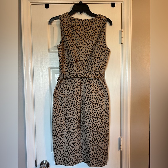 J Crew Leopard Sheath Dress size 4 - Picture 7 of 14